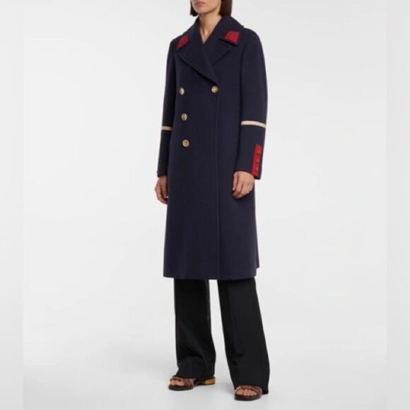 Gucci Navy Double Breasted Coat - Picture 11 of 12